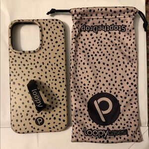 iPhone 14 Pro Max- Loopy Case Spotted Beige and Black Case